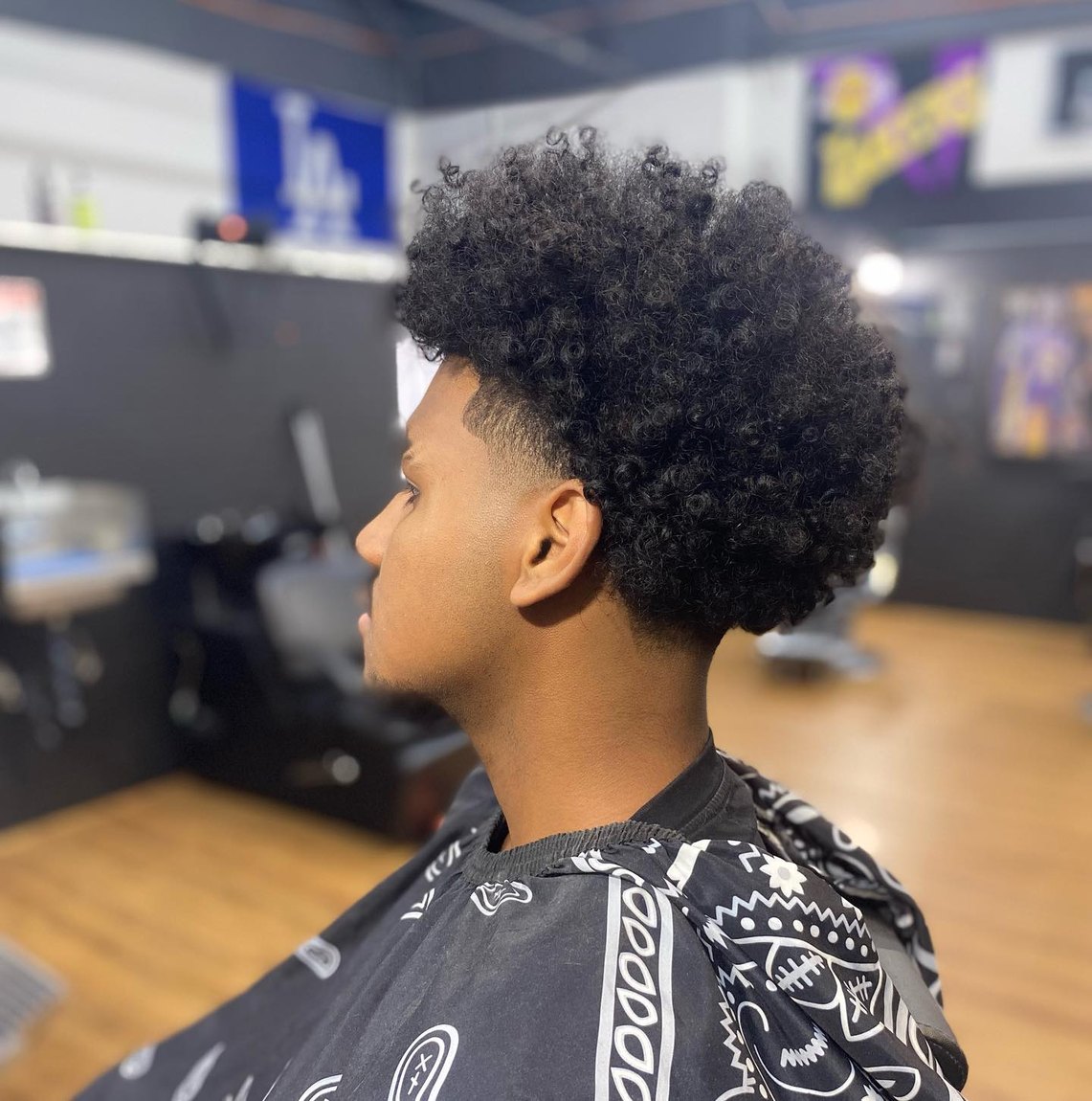 Curly fade
